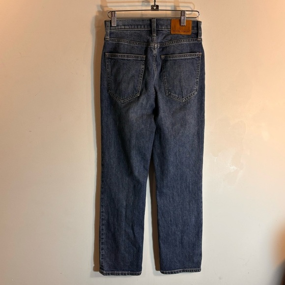 DENIM FORUM Sz 24 Jeans The Arlo High Rise Straight 28L Button Fly in Blue - Picture 3 of 12